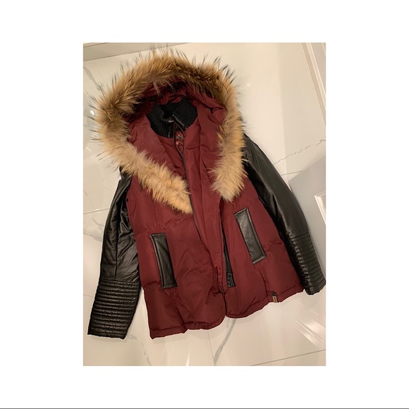 Rudsak burgundy down jacket - Picture 3 of 4